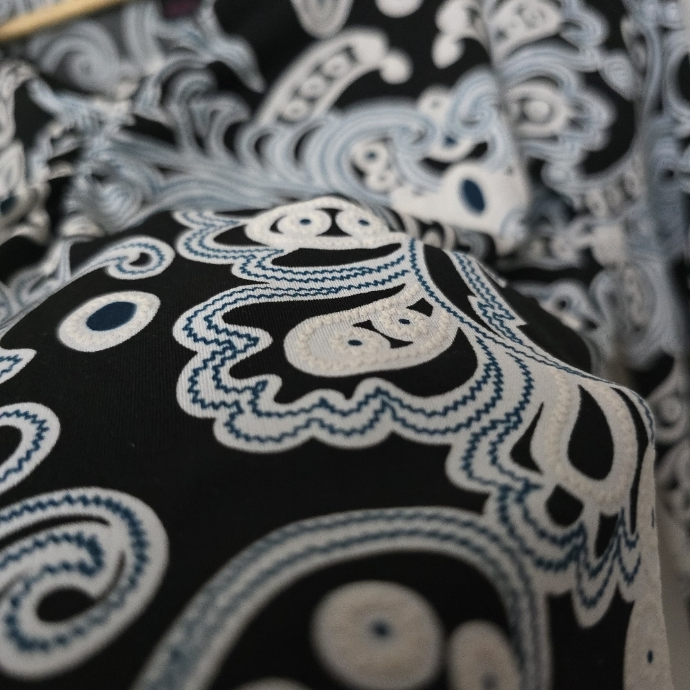 Wrapper Vintage Top Y2K Cinched Bust Size S/M Black White Textured Slinky - Picture 5 of 10